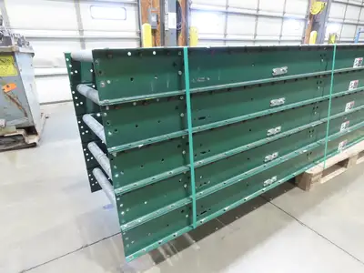 Dematic Rapistan 24"x 12' Gravity Roller Conveyor 22"BF 1.9"Dia  5-Sections 60'L