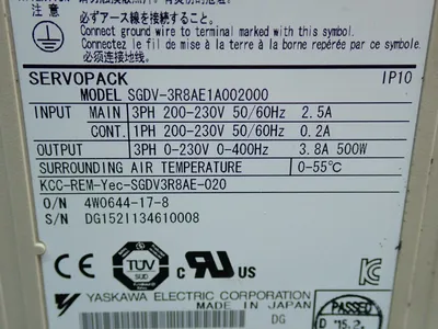 USED YASKAWA SGDV3R8AE1A002000
