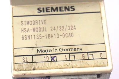 SIEMENS 6SN1135-1BA13-0CA0 HSA SIMODRIVE W/ 6SN1121-0BA11-0AA0 MODULE