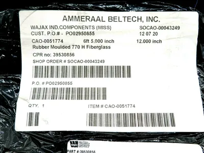 NEW AMMERAAL BELTECH CAO-0051774 CONVEYOR BELT 6FT 5" CAO0051774