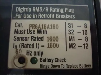 Westinghouse Digitrip RMS / R500 Trip Unit 1600A Used