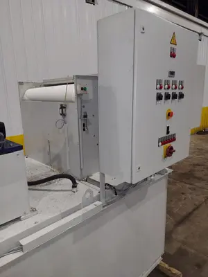 30 GPM ZYKLOMAT MODEL #AKBF-R CONTINUOUS FILTER COOLANT SYSTEM, WITH DRAG-OUT & TURBO-HKS CENTRIFUGE SEPERATOR: YOBRO #24734