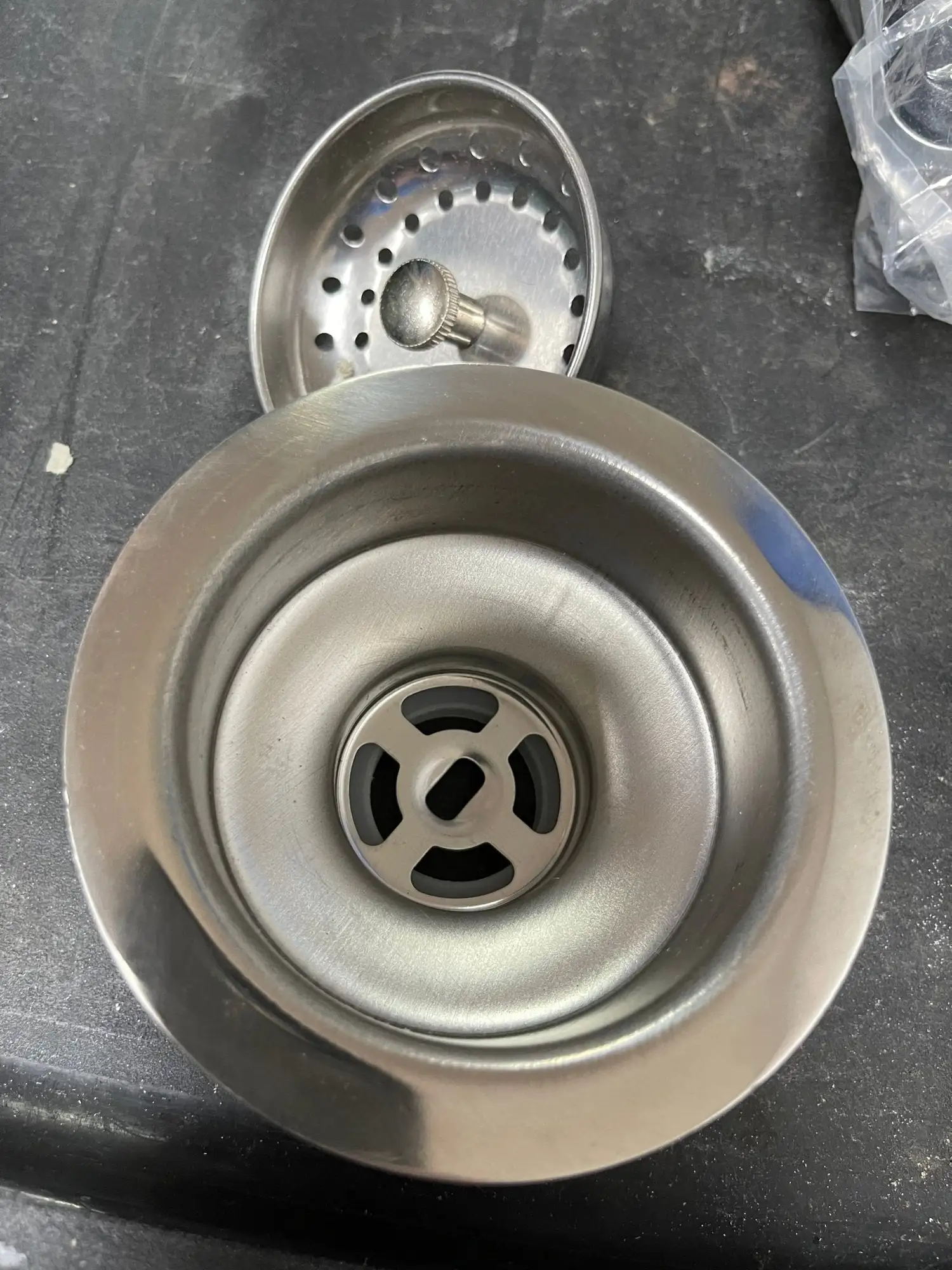 New | in-Stock Advance Tabco New ADVANCE TABCO K-6 Sink Drain 4 1/2" Stainless Steel Threaded Food, Restaurant, & Bakery Parts & Accessories Illinois US | Falcon Restaurant Supply #1376162
