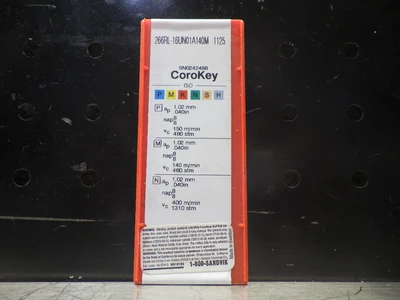 SANDVIK Carbide Inserts QTY10 266RL-16UN01A140M 1125 (LOC570)