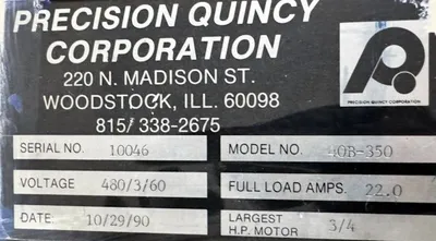 PRECISION QUINCY 40B-350 Ovens - Batch | Heat Treat Equipment Co. (13)
