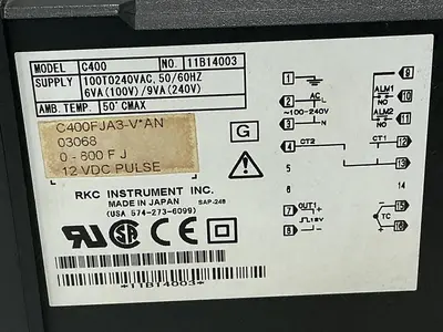 USED RKC INSTRUMENT C400-FJA3-V*AN