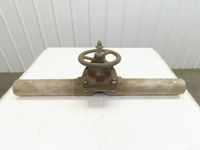 Hills-McCanna 3" Manual Diaphragm Pinch Valve Stainless Pipe Butt Weld 35"L