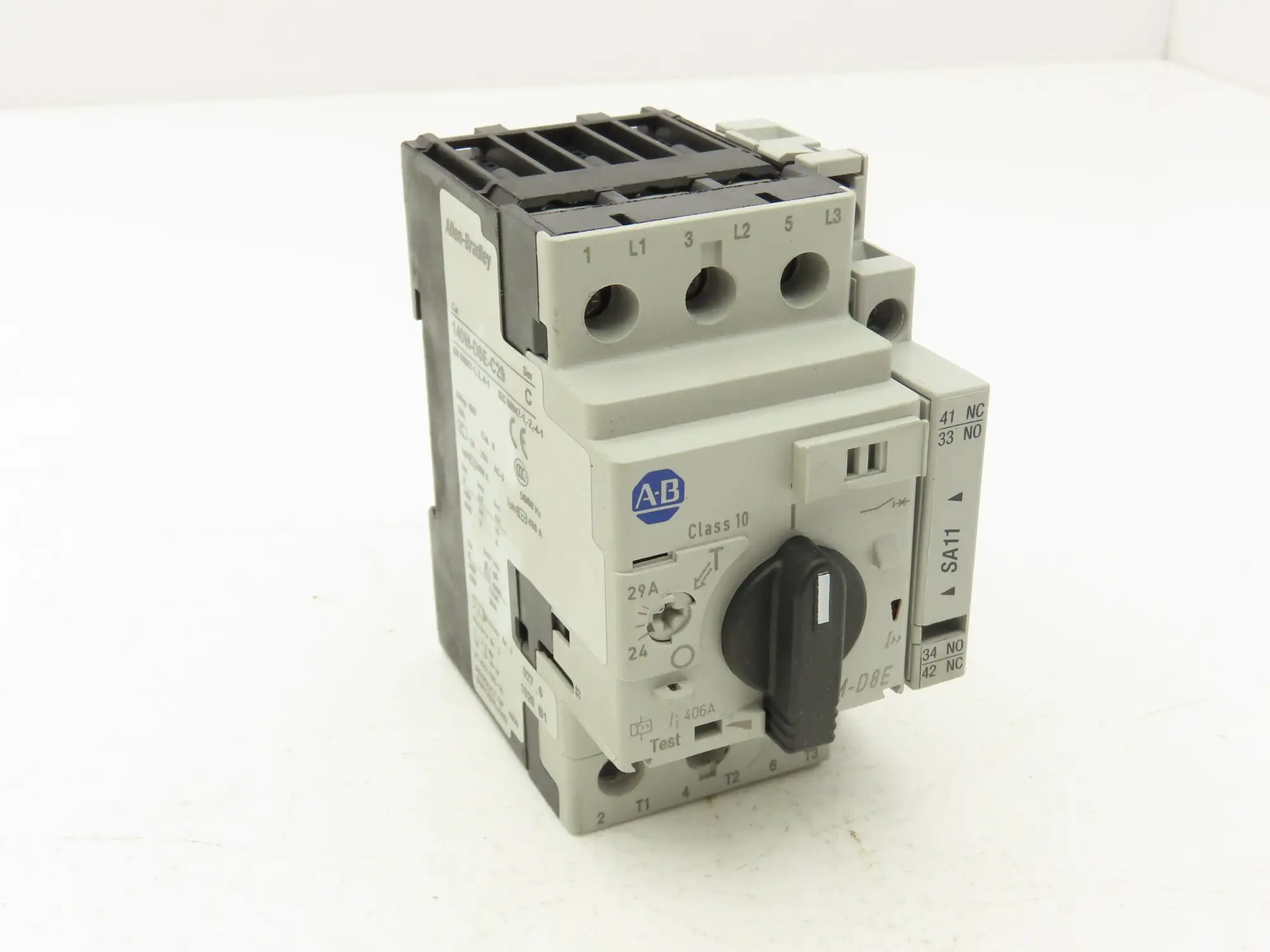 Allen Bradley 140M-D8E-C29 Manual Circuit Breaker Motor Protection 24-29A 3 Pole