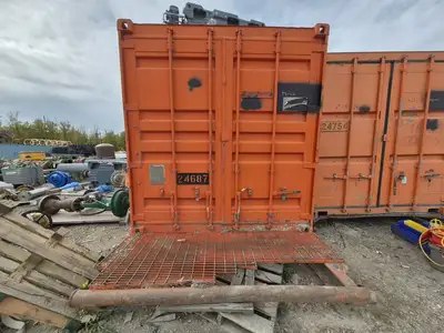40 ft Insulated Shipping Container on a Skid w/ Shelving & Electrical - 24687