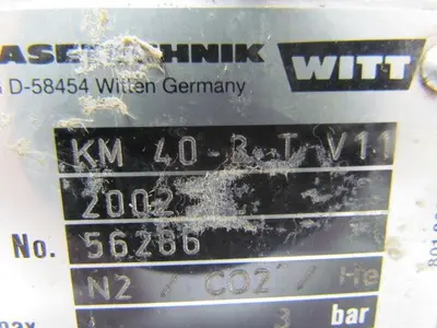 WITT-Gastechnik KM 40-3 TV11 Gass Mixer 24VDC Nitrogen CO2 Helium