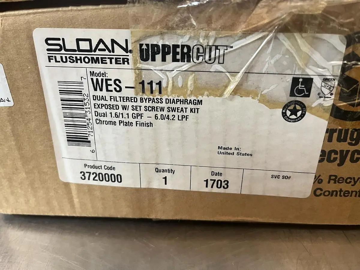 New | in-Stock SLOAN WES-111 Pump & Valve Parts Ohio US | Surplus Asset Holdings #1553659
