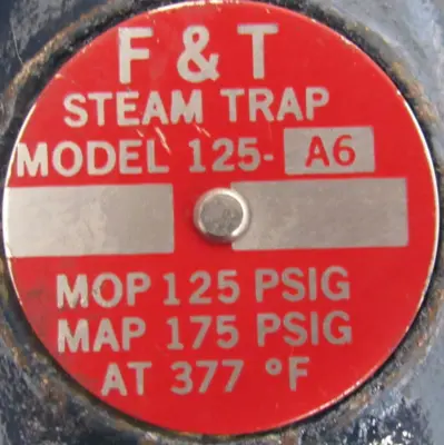 NEW ARMSTRONG 125-A6 STEAM TRAP 125A6