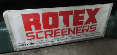 Rotex Screener Sifter Separator, Model 201A  MS/MS