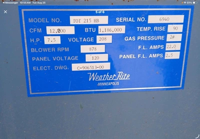 WEATHER-RITE TOT-215-HB Heated Air Make-Up | MAVERICK UNLIMITED INC. (5)
