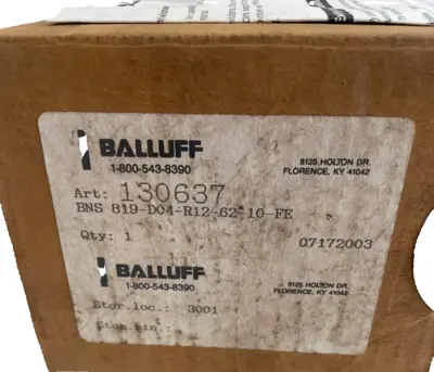 NEW BALLUFF BNS 819-D04-R12-62-10-FE LIMIT SWITCH 130637 BNS819D04R126210FE
