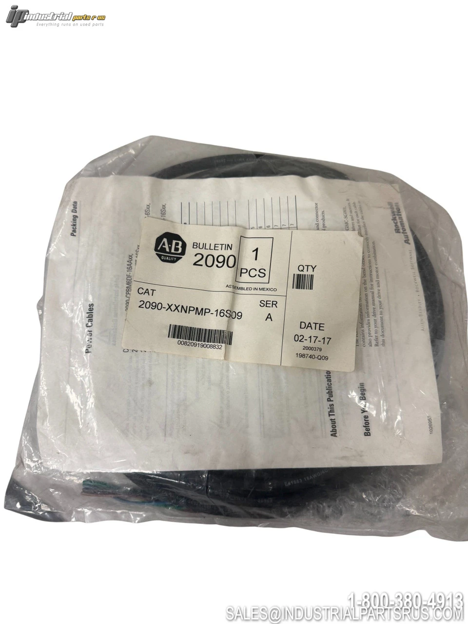 New | in-Stock ALLEN-BRADLEY 2090-XXNPMP-16S09 Cable & Wire Kentucky US | Industrial Parts R Us Inc. #1186149