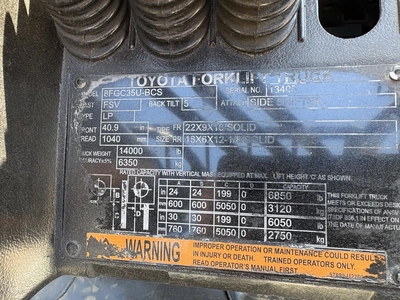 Used 2018 TOYOTA 8FGC35U-BCS Liquid Propane Forklifts Texas US | 4K Lift Co #1503951