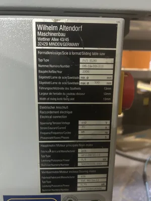 Altendorf F45 Elmo Sliding Table Saw