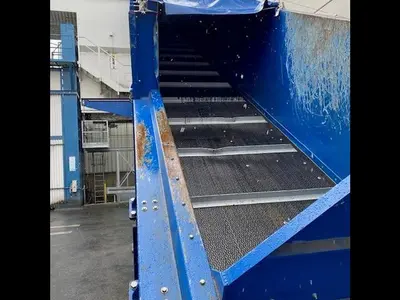 USED 2018 HUBER RHIHPV 120 CONVEYOR SYSTEM WITH LOADING BUNKER