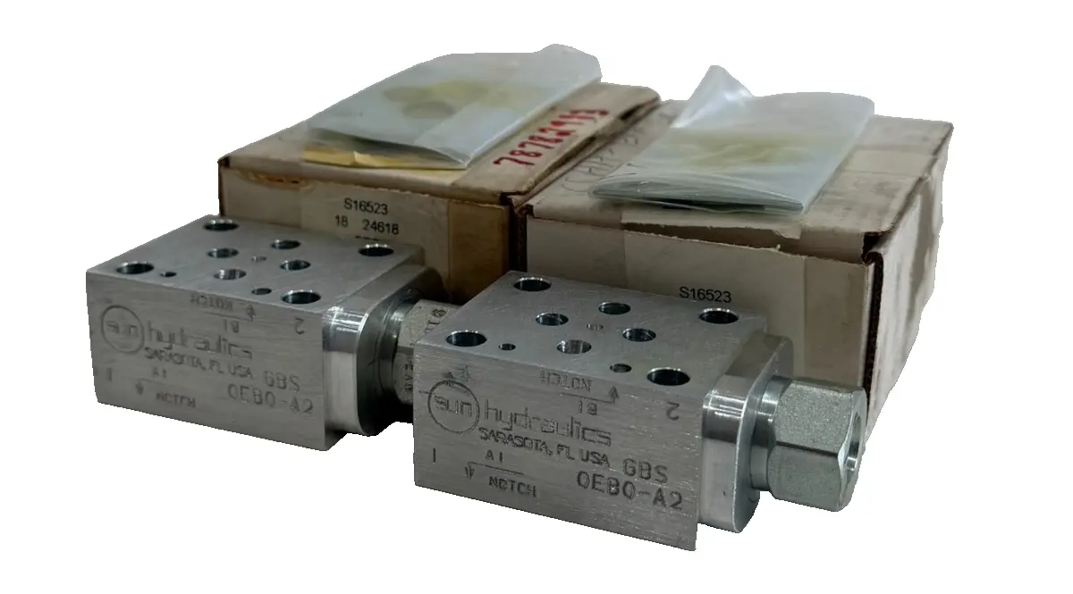 NEW LOT OF 2 SUN HYDRAULICS GBS CHECK VALVE 0EB0A2