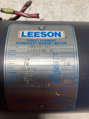 Leeson DC Permanent Magnet Motor; C42D14NC1B