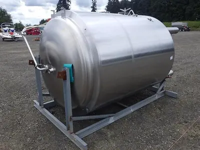 (2) Available - Previously sold 20 bbl/2500L/660Gal jacketed brite tank