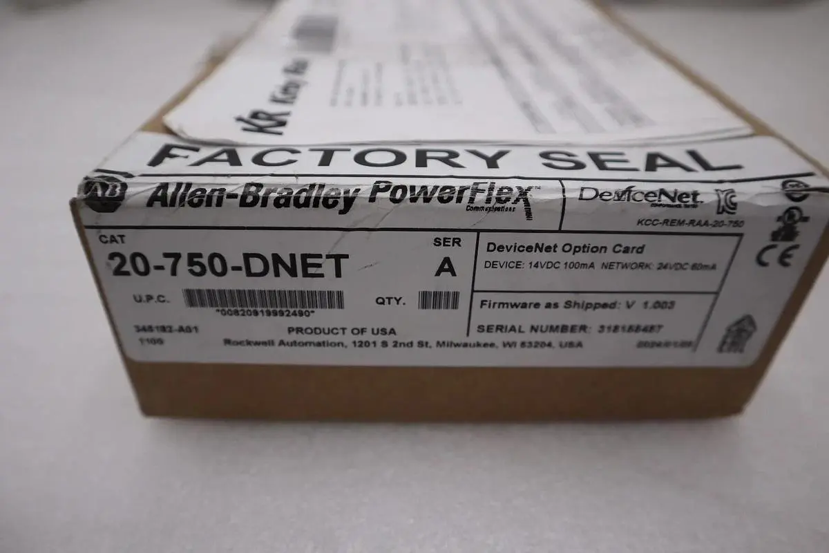 New Sealed 20-750-DNET Allen Bradley PowerFlex 750 DeviceNet Adapter STOCK H50A 820919992490