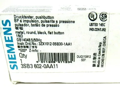 NEW SIEMENS 3SB3602-0AA11 PUSHBUTTON 3SB36020AA11