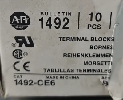 Allen-Bradley 1492-CE6 Ser. B (BOX of 5) Terminal Block loc4A14