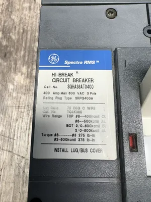 Used GENERAL ELECTRIC SGHA36AT0400 Misc Electrical & Power Parts South Carolina US | ESS Industrial Equipment Sales #1502602