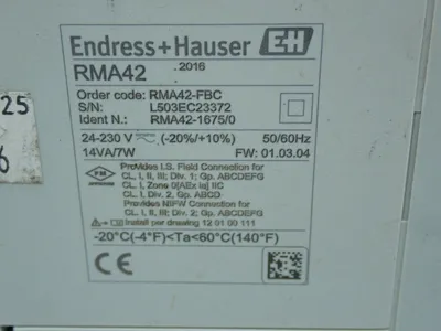 Used ENDRESS+HAUSER RMA42FBC Relays & Switches | HGR 24 #739361