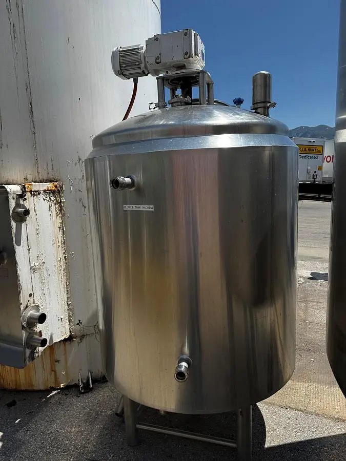 Tank, 300 Gallon, Stainless Steel, Melt Tank, Jacketed, Agitated, #5991451