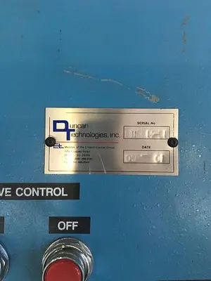 USED DUNCAN TECHNOLOGIES INSPECTION MACHINE