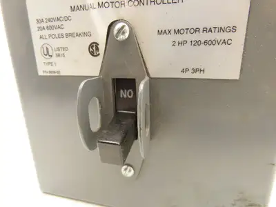 Cooper 8808GD Manual Motor Starter Switch 3 Pole 2HP 600VAC 30A Lot of 2
