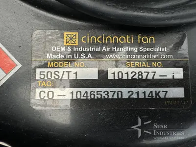 Used CINCINNATI FAN 50S/T1 Dust Collectors | Star Industries #1253797