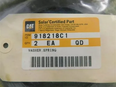 Lot of 2 CAT/Solar Turbines Inc. 918218C1 Spring Washers New