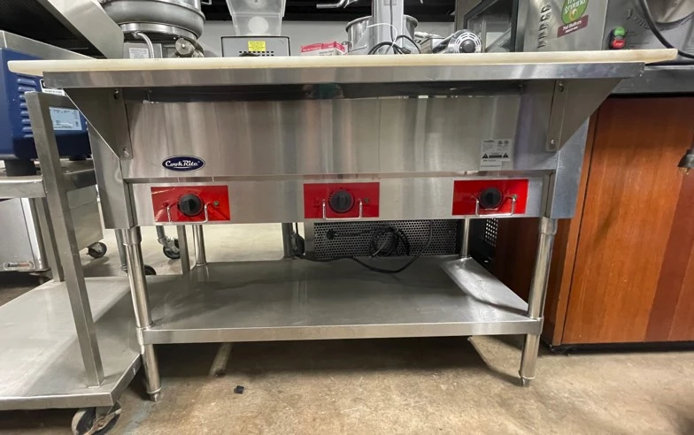 72-0353 Cook Rite CSTEA-3 3 Open Well Electric Steam Table