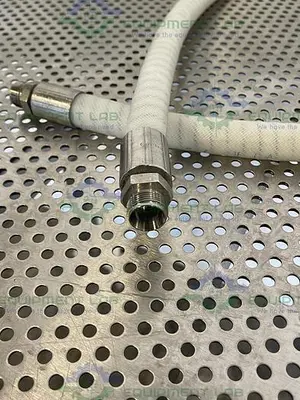 USED SAINT GOBAIN STHT-W-0500 60" SILICONE HOSE W/ 1/2" THREADED FITTING