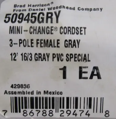 NEW INDUSTRIAL DEVICES ND358A-2-MP2-FC2-Q ELECTRIC CYLINDER W/ 50945GRY CORDSET