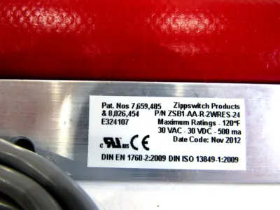 NEW ZIPPSWITCH PRODUCTS ZSB1-AA-R-2WRES-24 SENSING EDGES ZSB1AAR2WRES24