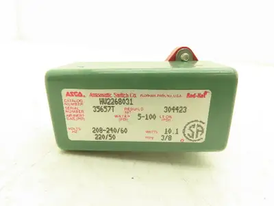 Asco Red-Hat HV2268031 Brass Solenoid Valve 3/8"NPT 208-240V Normally Closed
