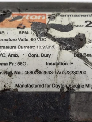 Dayton 90VDC 1HP WINSMITH 920 Gear Box 20:1 TESTED