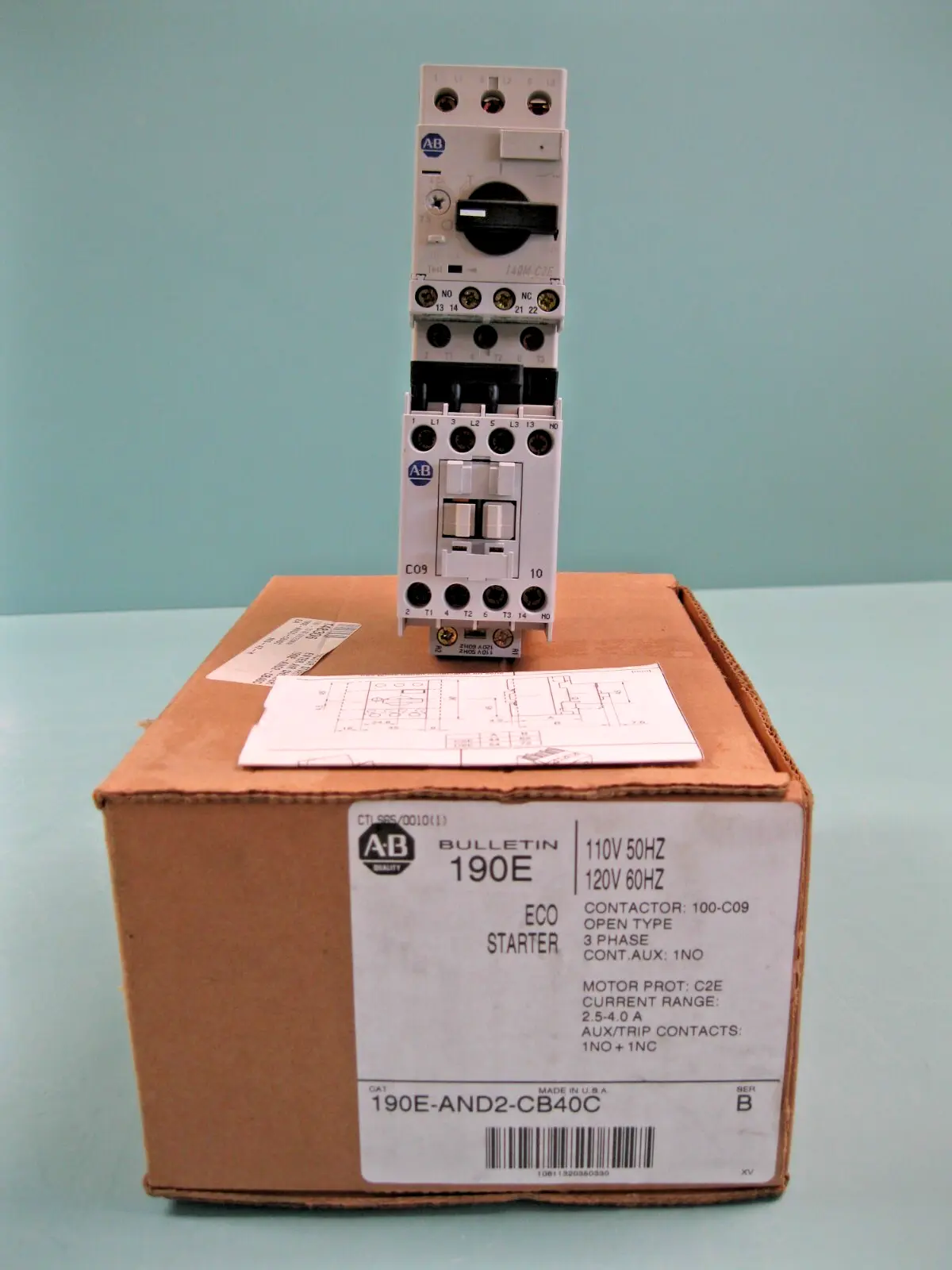 NEW Allen-Bradley 190E-AND2-CB40C