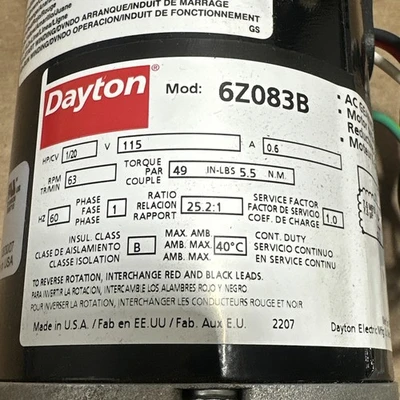 NEW Dayton 6Z083B