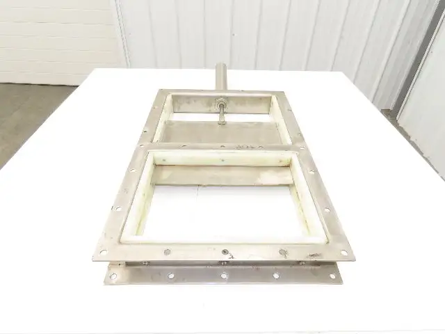 10" x 14" Process Material Bulkhead Pneumatic Gate Knife Valve