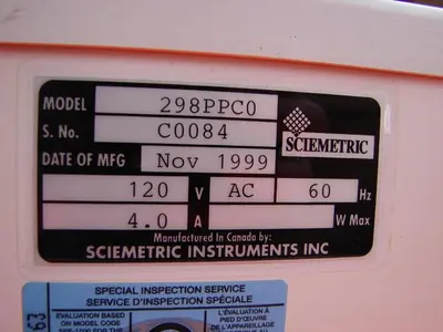 USED SCIEMETRIC INSTRUMENTS 298PPC0