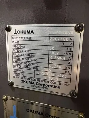 Used 2015 OKUMA MILLAC 761VII Vertical Machining Centers California US | Machinery Resources International #1376914