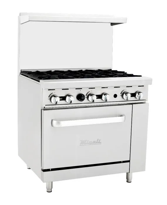 Migali C-RO6-NG 6 Burner Range, (1) Oven, Natural Gas