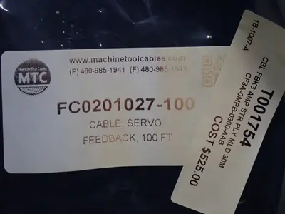 NEW MACHINE TOOL CABLES FC0201027100