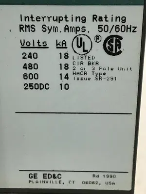 USED GE TED136050 / DISCONNECT